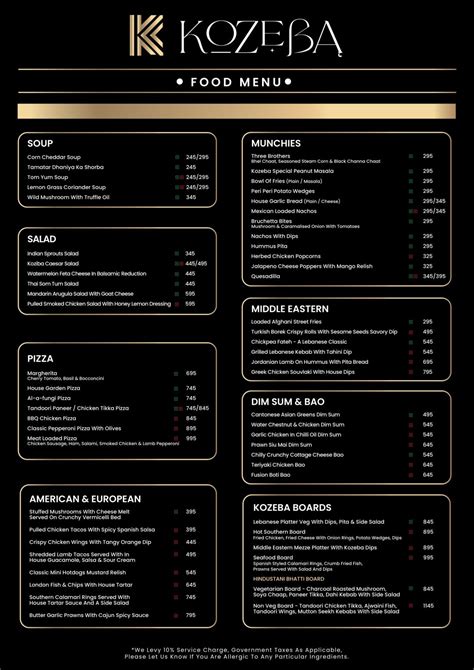 kozeba|Kozeba Menu, Menu for Kozeba Sector 66, Gurgaon